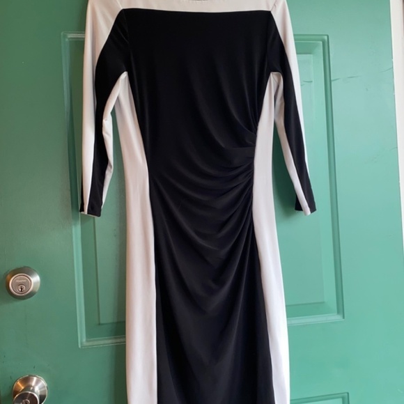 Lauren size 4 beautiful black and gray dress - Picture 2 of 6
